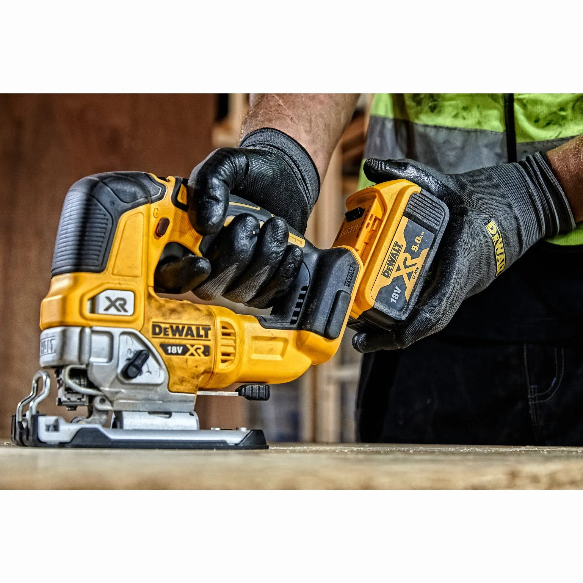 Dewalt Wyrzynarka Akumulatorowa 135 mm Żółty