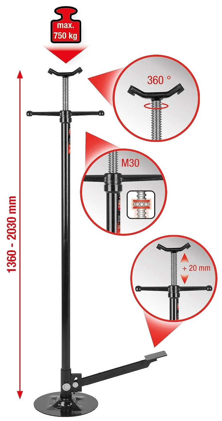 KS Tools 160.0342 Podnośnik teleskopowy z pedałem